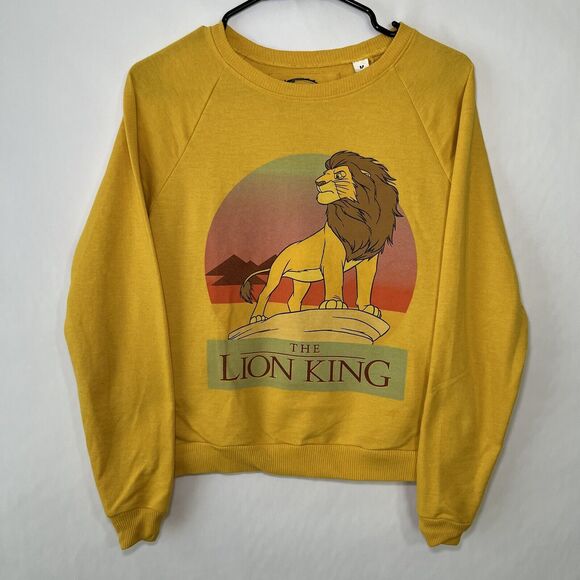 Disney Tops - Disney The Lion King Crew Neck Sweatshirt Womens Size Medium Yellow‎ Long Sleeve